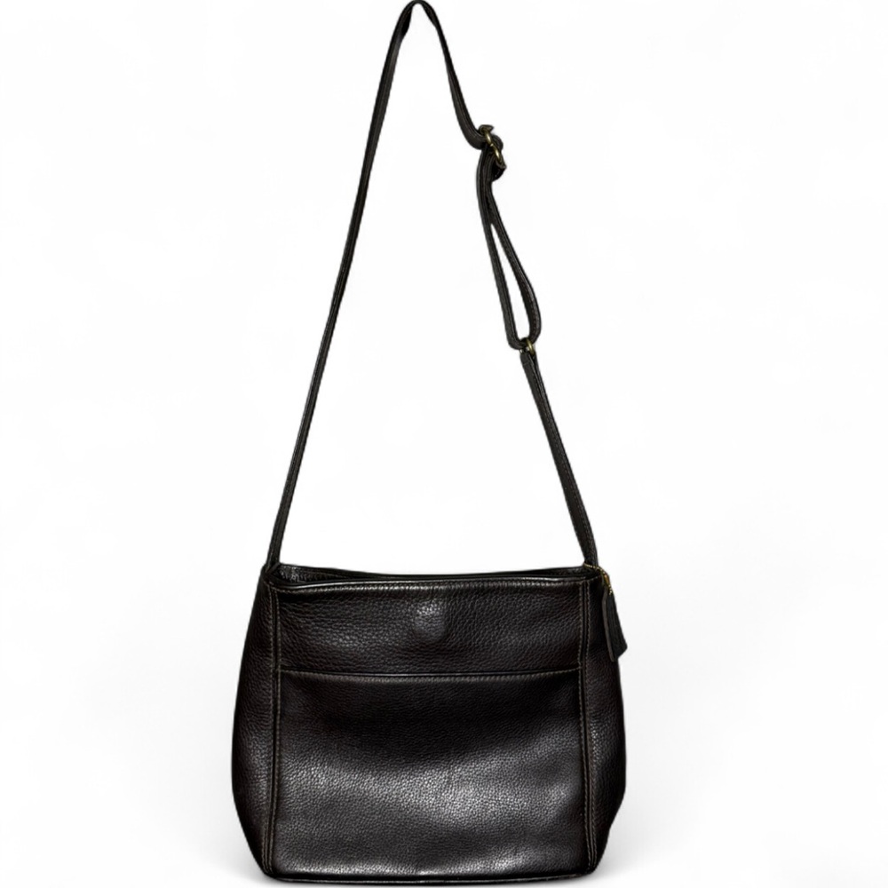 Vintage COACH Dark Brown Leather Shoulder Bag